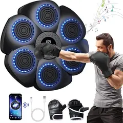 GENERICO - MAQUINA BOXEO NIÑOS SMART BLUETOOTH LED MUSICAL GUANTES