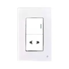 OPALUX - Interruptor + Tomacorriente Universal 15A OP-AT-22BL