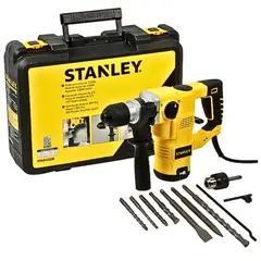 STANLEY - Rotomartillo SDS Plus Eléctrico 1250W maleta brocas cinceles