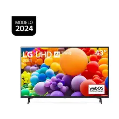 LG - Televisor 43" Smart 4K Alpha 5 Gen 7 43UT7300PSA - Negro