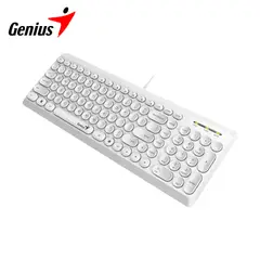 GENIUS - Teclado Compacto Slimstar Q2000 Blanco USB 12 Teclas Multimedia