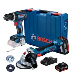 BOSCH - Esmeril GWS 180-LI + Taladro GSB 18V-90-LI + 2 Bat 4ah +Cargador