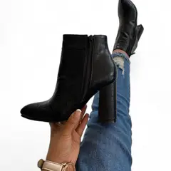 GENERICO - Botin Mujer Elegante Larbado1299P-68 Color Negro