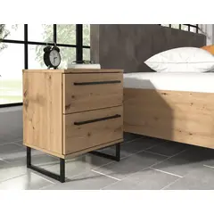 TU MESITA - Velador Moderno Sigma color Duna 2 cajones