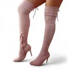 GENERICO - Botin Mujer Stretch Aguja 71299P-75 Color Palo Rosa