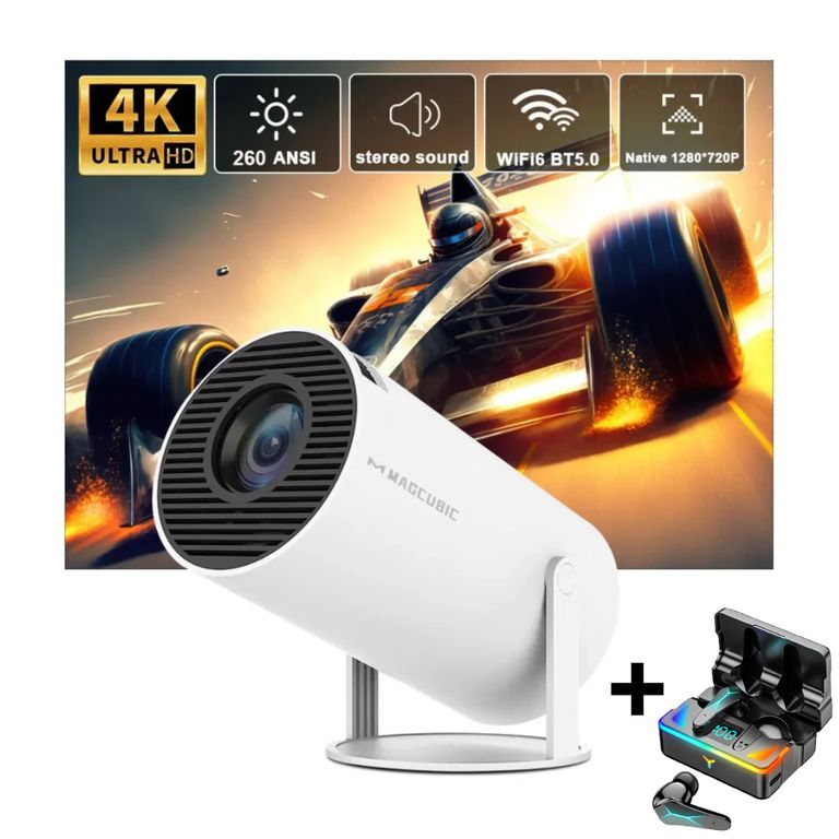 Proyector HY300 PRO Smart 4K Android11 Wifi Bluetooth