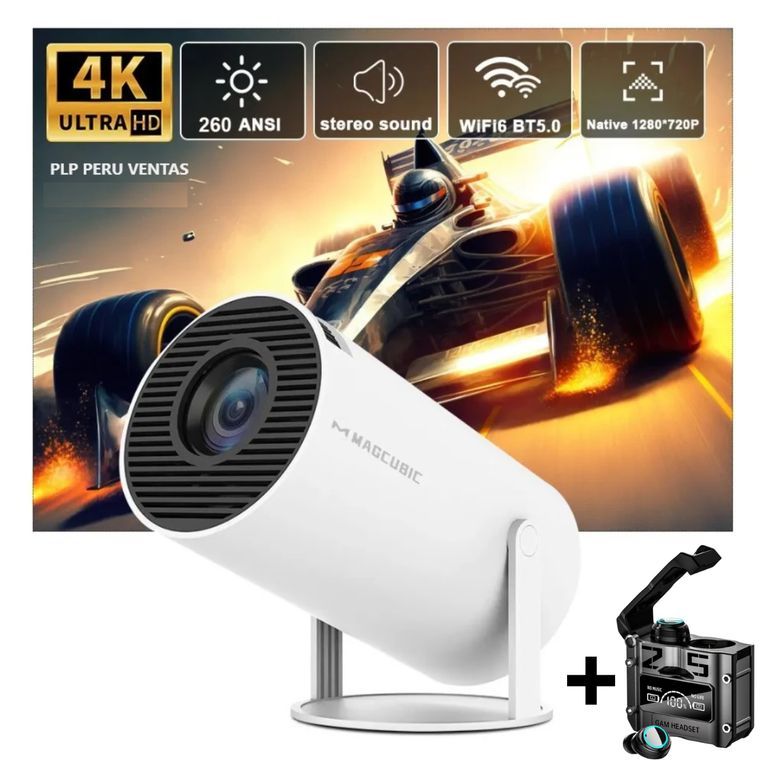 Proyector HY300 PRO Smart 4K Android11 Wifi Bluetooth
