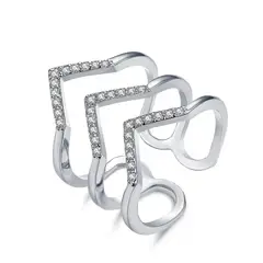 LA TIENDA 88 JOYAS Y ACCESORIOS - La Tienda 88 - Anillo Mujer Deluxe Ajustable Bañado Oro 18k - Blanco