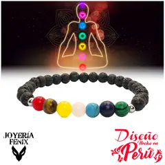 JOYERIA FENIX - Pulsera 7 Chakras Piedras Naturales - Joyería Fenix