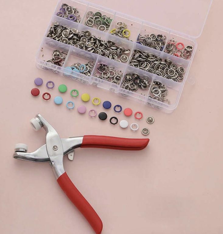 Alicates Botón A Presion Con 100 Broches