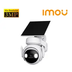 IMOU - Cámara Seguridad WiFi CELL PT 3MP 360° Noche Color Panel Solar batería