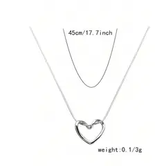 GENERICO - COLLAR DE CORAZON ACERO INOXIDABLE