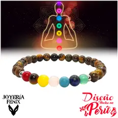 JOYERIA FENIX - Pulsera 7 Chakras Piedras Naturales - Joyería Fenix