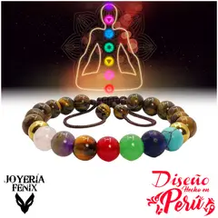 JOYERIA FENIX - Pulsera 7 Chakras Piedras Naturales - Joyería Fenix