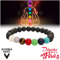 JOYERIA FENIX - Pulsera 7 Chakras Piedras Naturales - Joyería Fenix