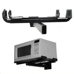 GENERICO - RACK PARA MICROONDAS O PARLANTE NEGRO REGULABLE