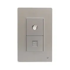 OPALUX - Toma Coaxial + RJ45 Cat6 OP-AT-78PVSLV-CAT6