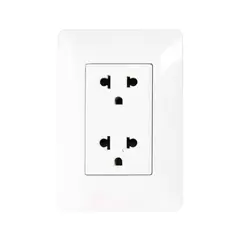 OPALUX - Tomacorriente Doble Universal + Línea Tierra BM1208TR