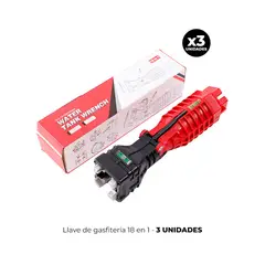 IMPORTADO MC - 3 LLAVE DE GASFITERIA 18 EN 1