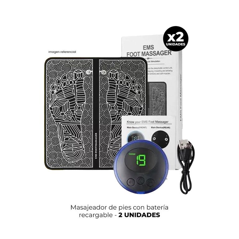 2 MASAJEADOR DE PIES CON BATERÍA RECARGABLE