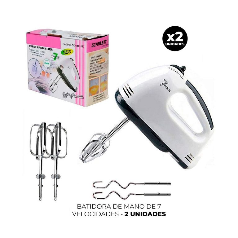 2 BATIDORA DE MANO DE 7 VELOCIDADES