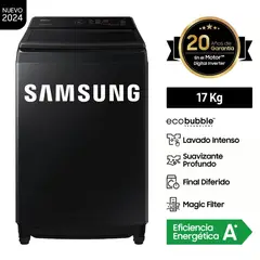 SAMSUNG - Lavadora EcoBubble 17KG Negra WA17CG6441BVPE