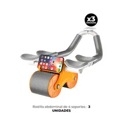 IMPORTADO MC - 3 RODILLO ABDOMINAL DE 4 SOPORTES