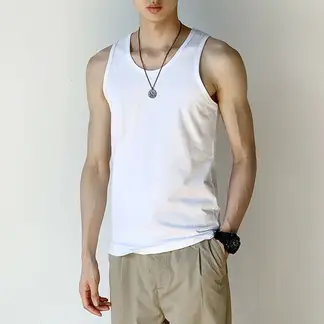 DENISASAA - Camiseta deportiva sin mangas con capa base y chaleco de color liso