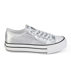 STHEF - ZAPATILLA MUJER CASUAL PLATA 8081