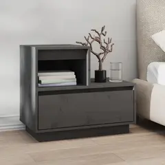 TU MESITA - Velador Moderno Ramón color Gris oscuro 1 cajón