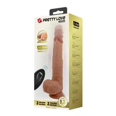 PRETTY LOVE - Dildo Vibrador Retráctil Realista Suave USB 19.5 cm Ø 4cm con control