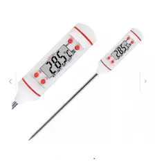 GENERICO - Termometro Digital Cocina Pinchacarne Liquido Acero Inox