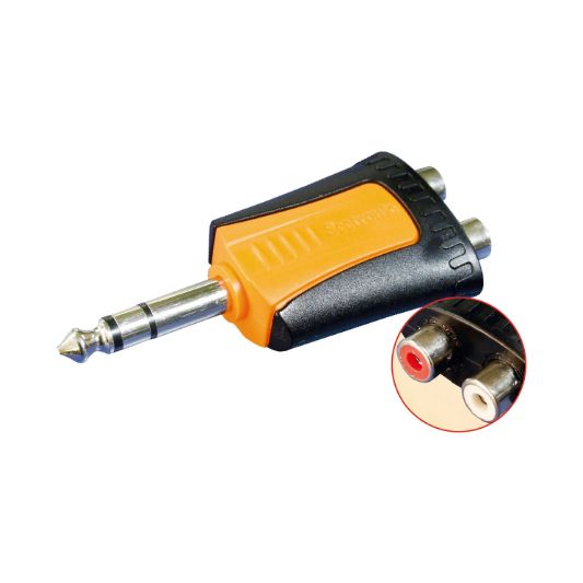 Adaptador 2 Jack RCA a Plug TRS 6.35mm MP3-2RF SEETRONIC