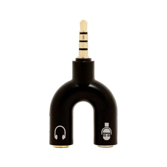 Adaptador 2 Jack Stereo 3.5mm a Plug TRRS PLUG-M-A
