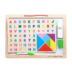 GENERICO - Pizarra Chica Didáctica Multifuncional 3en1