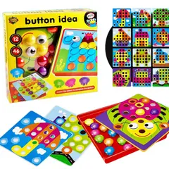 IMPORTADO MC - Rompecabezas Didáctico Mosaico Button Idea de Colores