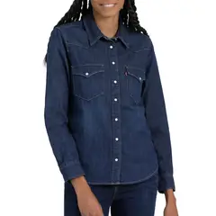 LEVIS - Camisa Mujer The Ultimate Western Azul