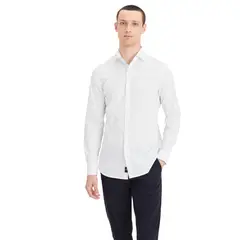 DOCKERS - Camisa Hombre Crafted Slim Fit Blanco