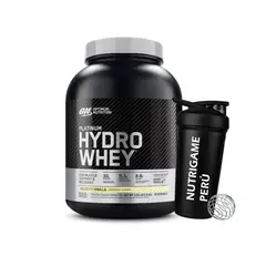 OPTIMUN NUTRITION - Proteína Platinum Hydro Whey 3.5 Lb Vainilla +Shaker