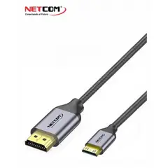 NETCOM - CABLE PREMIUM DE HDMI A MINI HDMI DE 10 METROS UHD 4K 60HZ