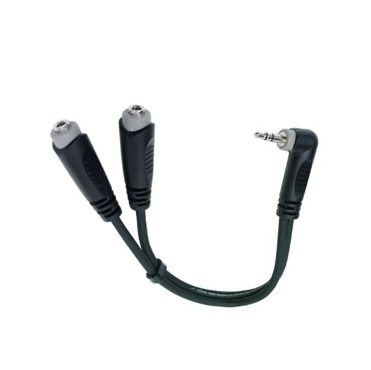 Cable 2 Jack Stereo 3.5mm a Plug Stereo Tipo L 3.5mm 20cm RAYC400AL0.2