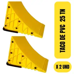 GENERICO - TACO DE PVC SEGURIDAD VIAL PARA 25 TONELADAS X PAR