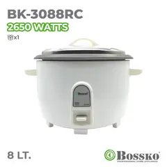 BOSSKO - Olla arrocera multiusos 8 Litros BK-3088RC -Blanco
