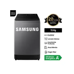 SAMSUNG - Lavadora 15 Kg Eco Bubble WA15CG5441BDPE Gris