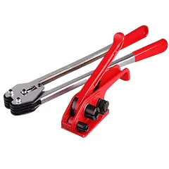 GENERICO - Enzunchadora Manual Para Zuncho Plastico de 1/2"- 5/8"- 3/4" (Kit Tensor y Tenaza)