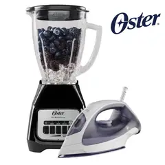 OSTER - COMBO Licuadora 2 Vel + Plancha A Vapor