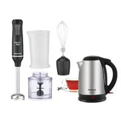 TAURUS - Combo Batidora de Inmersion Robot 500 Plus Inox II + Hervidor