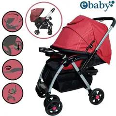 EBABY - Coche Cuna «ROSSI» Rojo