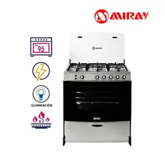 MIRAY - COCINA 5 HORNILLAS A GAS MENTA PLUS