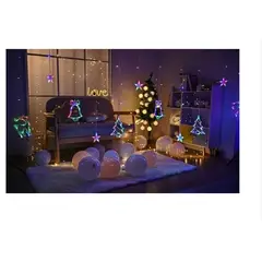 GENERICO - Cortina navidad guirnalda arbolito